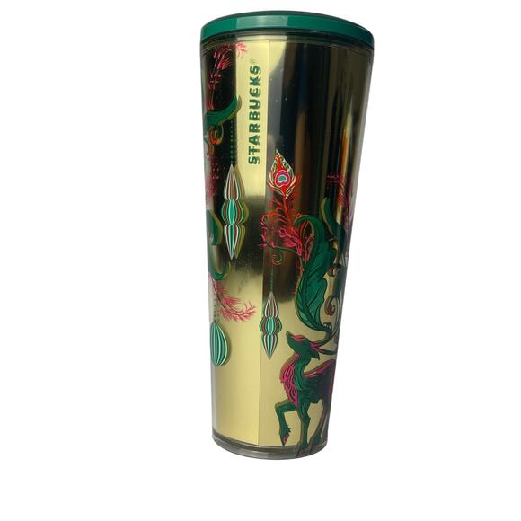 Starbucks 2024 Holiday Reindeer Cold Cup Peacock Collection NWT - Picture 2 of 7